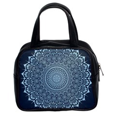 Luxury Mandala With Golden Arabesque Pattern Arabic Islamic East Style Classic Handbag (two Sides) by Wegoenart