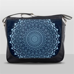 Luxury Mandala With Golden Arabesque Pattern Arabic Islamic East Style Messenger Bag by Wegoenart