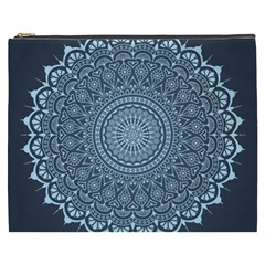 Luxury Mandala With Golden Arabesque Pattern Arabic Islamic East Style Cosmetic Bag (xxxl) by Wegoenart