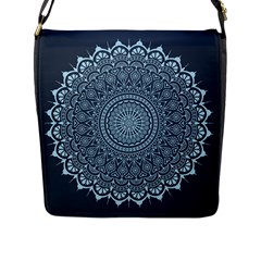 Luxury Mandala With Golden Arabesque Pattern Arabic Islamic East Style Flap Closure Messenger Bag (l) by Wegoenart