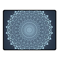 Luxury Mandala With Golden Arabesque Pattern Arabic Islamic East Style Double Sided Fleece Blanket (small)  by Wegoenart