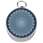 Luxury Mandala With Golden Arabesque Pattern Arabic Islamic East Style Silver Compasses Front