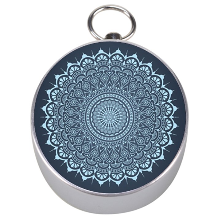 Luxury Mandala With Golden Arabesque Pattern Arabic Islamic East Style Silver Compasses