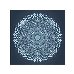 Luxury Mandala With Golden Arabesque Pattern Arabic Islamic East Style Small Satin Scarf (square) by Wegoenart