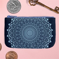 Luxury Mandala With Golden Arabesque Pattern Arabic Islamic East Style Large Coin Purse by Wegoenart