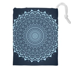 Luxury Mandala With Golden Arabesque Pattern Arabic Islamic East Style Drawstring Pouch (5xl) by Wegoenart