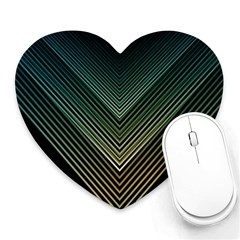 Abstract Colorful Geometric Lines Pattern Background Heart Mousepads by Wegoenart