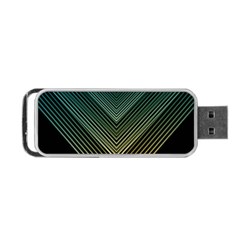 Abstract Colorful Geometric Lines Pattern Background Portable Usb Flash (one Side) by Wegoenart