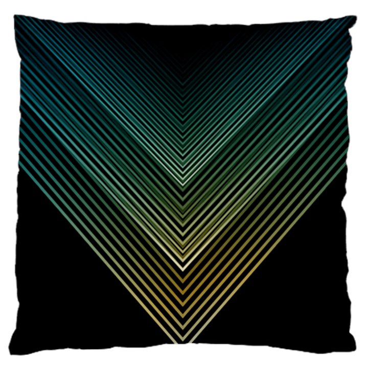 Abstract Colorful Geometric Lines Pattern Background Large Flano Cushion Case (One Side)