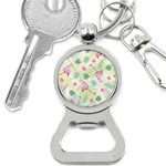 Beautiful Seamless Vector Tropical Pattern Background With Flamingo Hibiscus Bottle Opener Key Chain Front