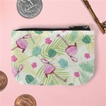 Beautiful Seamless Vector Tropical Pattern Background With Flamingo Hibiscus Mini Coin Purse Back