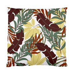 Botanical Seamless Tropical Pattern With Bright Red Green Plants Leaves Standard Cushion Case (two Sides) by Wegoenart