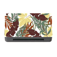 Botanical Seamless Tropical Pattern With Bright Red Green Plants Leaves Memory Card Reader With Cf by Wegoenart