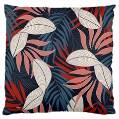 Fashionable Seamless Tropical Pattern With Bright Red Blue Flowers Standard Flano Cushion Case (one Side) by Wegoenart