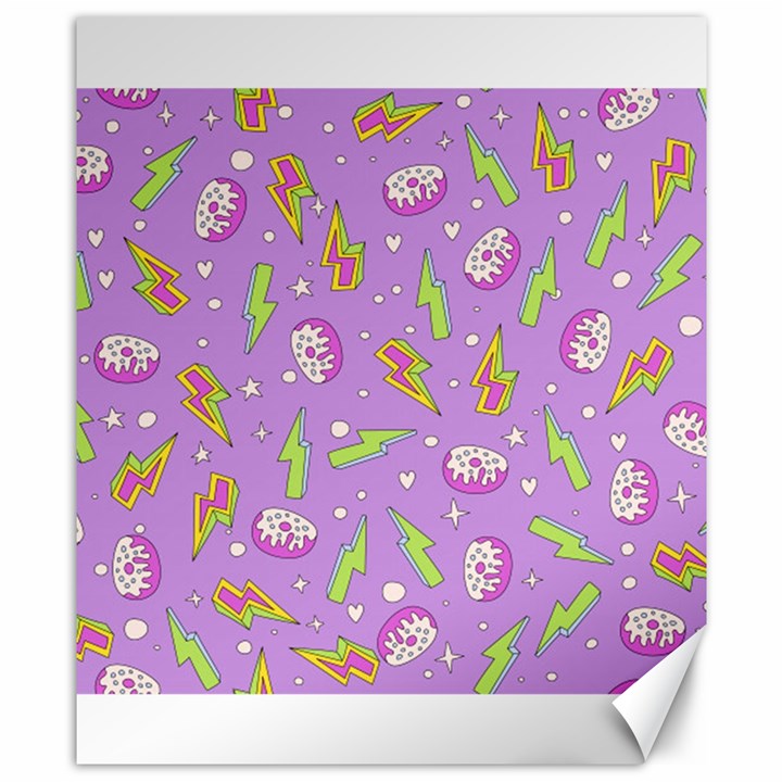 Cute Girl Fashion Seamless Pattern With Tasty Sweet Donuts Cartoon Arrows Pattern Cute Sweets Teen G Canvas 8  x 10 