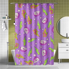 Cute Girl Fashion Seamless Pattern With Tasty Sweet Donuts Cartoon Arrows Pattern Cute Sweets Teen G Shower Curtain 48  X 72  (small)  by Wegoenart