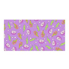 Cute Girl Fashion Seamless Pattern With Tasty Sweet Donuts Cartoon Arrows Pattern Cute Sweets Teen G Satin Wrap by Wegoenart