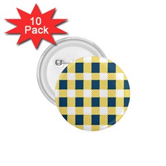 Diagonal Checkered Plaid Seamless Pattern 1 75  Buttons (10 Pack) by Wegoenart