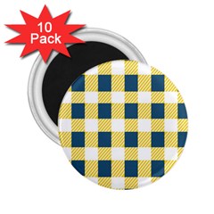 Diagonal Checkered Plaid Seamless Pattern 2 25  Magnets (10 Pack)  by Wegoenart