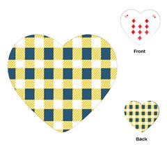 Diagonal Checkered Plaid Seamless Pattern Playing Cards Single Design (heart) by Wegoenart