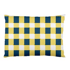 Diagonal Checkered Plaid Seamless Pattern Pillow Case (two Sides) by Wegoenart