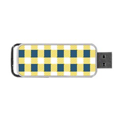 Diagonal Checkered Plaid Seamless Pattern Portable Usb Flash (two Sides) by Wegoenart