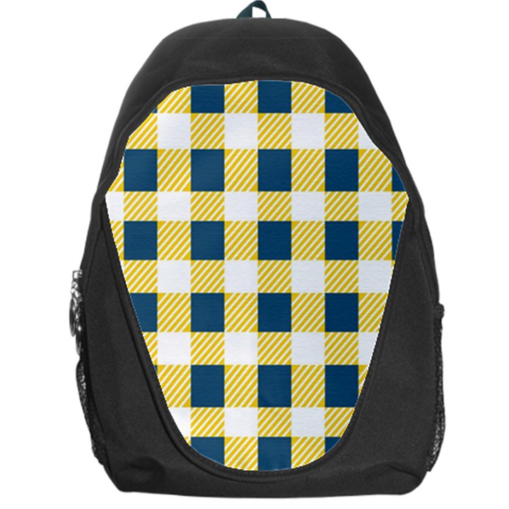 Diagonal Checkered Plaid Seamless Pattern Backpack Bag