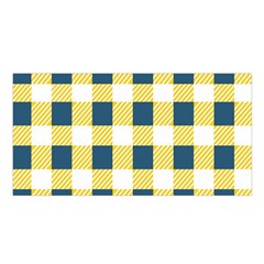 Diagonal Checkered Plaid Seamless Pattern Satin Shawl by Wegoenart