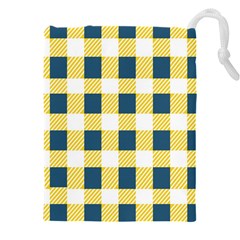 Diagonal Checkered Plaid Seamless Pattern Drawstring Pouch (4xl)