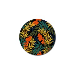 Fashionable Seamless Tropical Pattern With Bright Green Blue Plants Leaves Golf Ball Marker (4 Pack) by Wegoenart