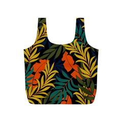 Fashionable Seamless Tropical Pattern With Bright Green Blue Plants Leaves Full Print Recycle Bag (s) by Wegoenart