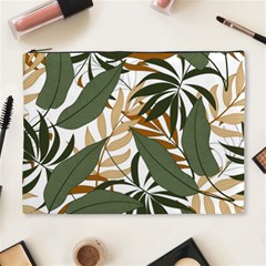 Botanical Seamless Tropical Pattern With Bright Green Yellow Plants Leaves Cosmetic Bag (xl)