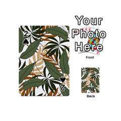 Botanical Seamless Tropical Pattern With Bright Green Yellow Plants Leaves Playing Cards 54 Designs (mini) by Wegoenart