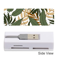 Botanical Seamless Tropical Pattern With Bright Green Yellow Plants Leaves Memory Card Reader (stick) by Wegoenart