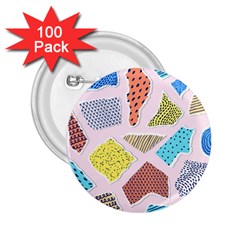 Pattern With Pieces Paper 2 25  Buttons (100 Pack)  by Wegoenart