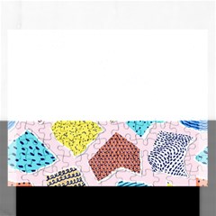 Pattern With Pieces Paper Rectangular Jigsaw Puzzl by Wegoenart