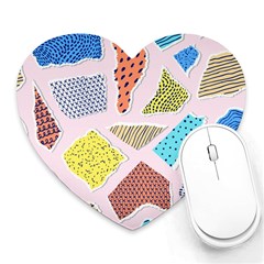 Pattern With Pieces Paper Heart Mousepads by Wegoenart