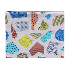 Pattern With Pieces Paper Cosmetic Bag (xl) by Wegoenart