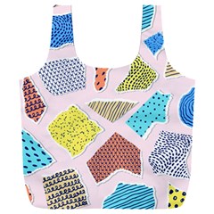 Pattern With Pieces Paper Full Print Recycle Bag (xxl) by Wegoenart