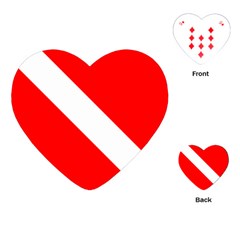 Diving Flag Playing Cards Single Design (heart) by FlagGallery