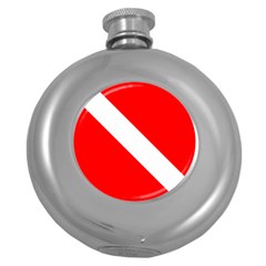 Diving Flag Round Hip Flask (5 Oz) by FlagGallery