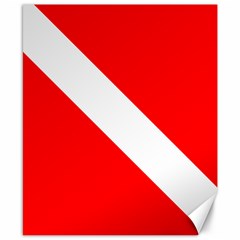 Diving Flag Canvas 8  X 10  by FlagGallery