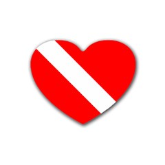 Diving Flag Heart Coaster (4 Pack)  by FlagGallery