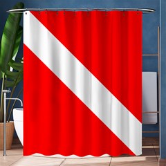 Diving Flag Shower Curtain 60  X 72  (medium)  by FlagGallery