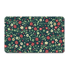 Flowering Branches Seamless Pattern Magnet (rectangular) by Wegoenart