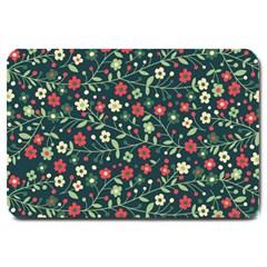 Flowering Branches Seamless Pattern Large Doormat  by Wegoenart