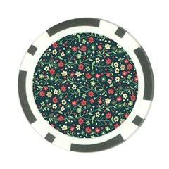 Flowering Branches Seamless Pattern Poker Chip Card Guard by Wegoenart