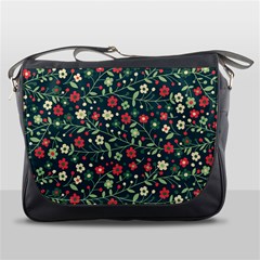 Flowering Branches Seamless Pattern Messenger Bag by Wegoenart