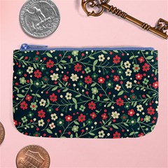 Flowering Branches Seamless Pattern Large Coin Purse by Wegoenart