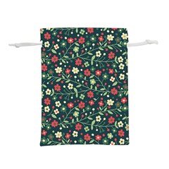 Flowering Branches Seamless Pattern Lightweight Drawstring Pouch (l) by Wegoenart